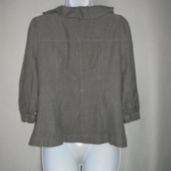 Kimchi Blue Light Flannel Ruffed Collar Jacket - Picture 5 of 5